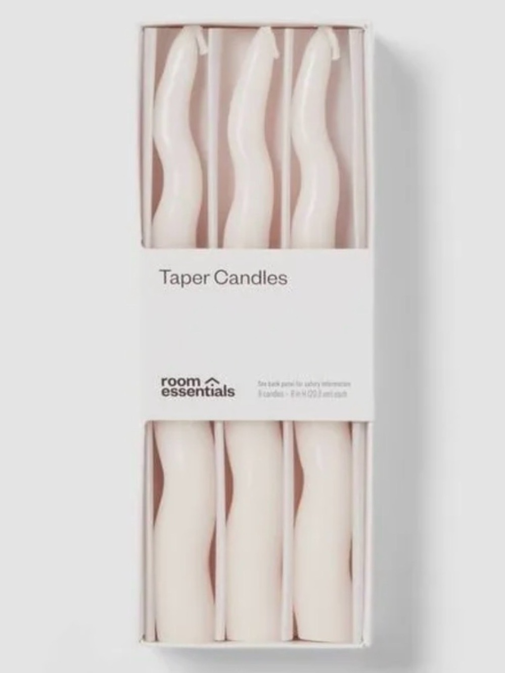 Room Essentials Blush Cream Twisted Taper Candles - Set of 6